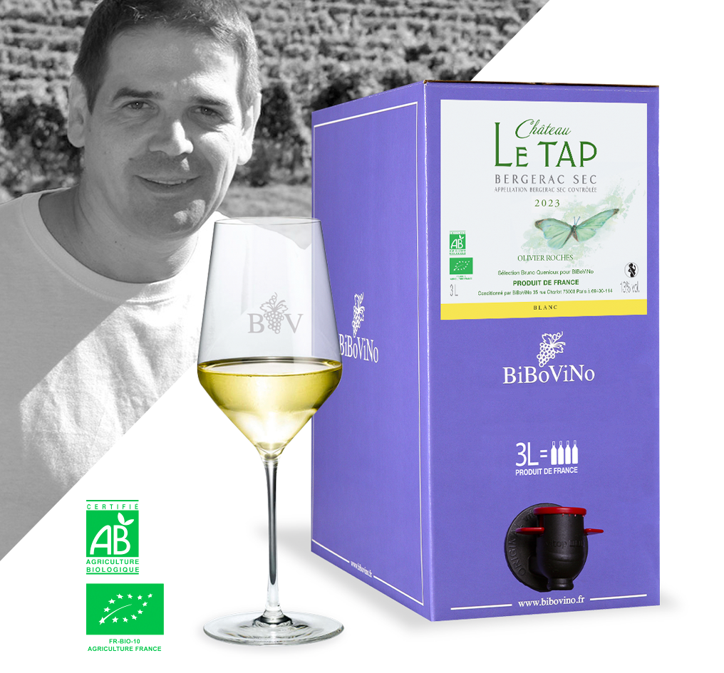 Chateau Le Tap blanc, Bergerac sec (Bio), Olivier Roches