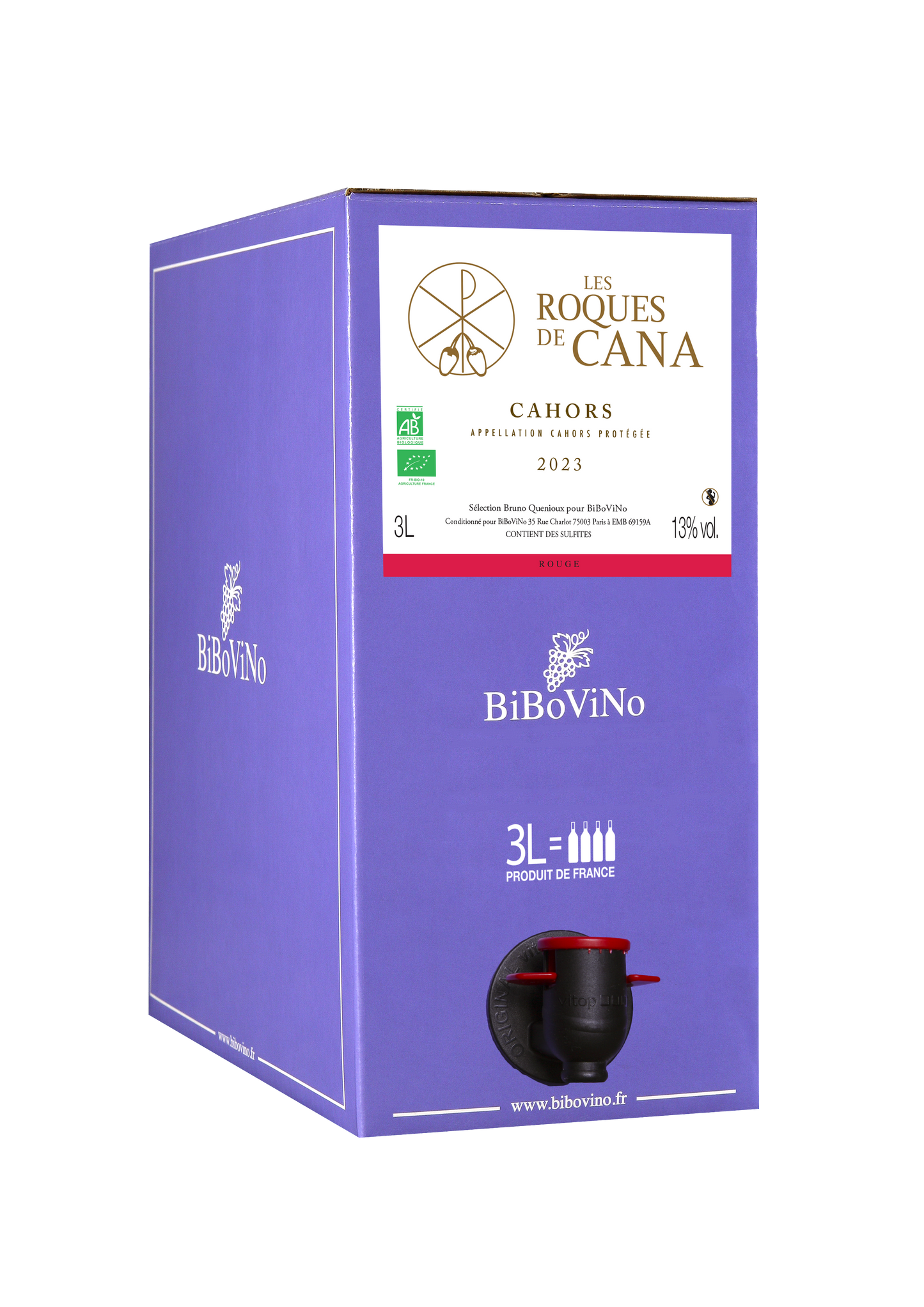 Cahors BIO, Les Roques de Cana, Sélection Bruno Quenioux pour BiBoViNo
