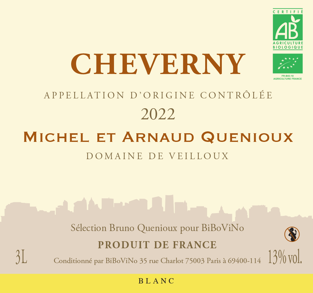 Cheverny Blanc (BIO), Domaine de Veilloux