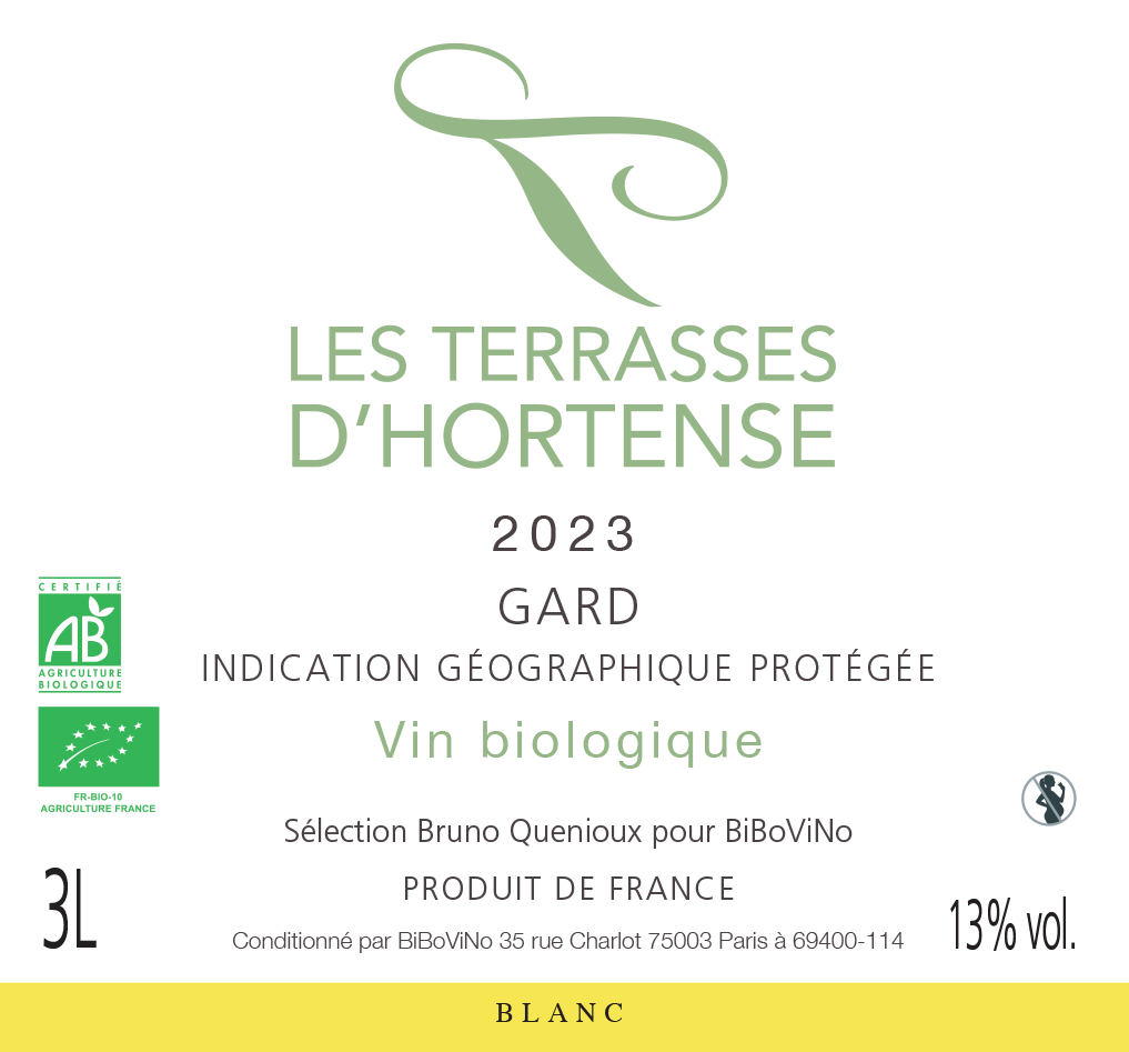 Les Terrasses d'Hortense Blanc (Bio), Domaine de Scamandre