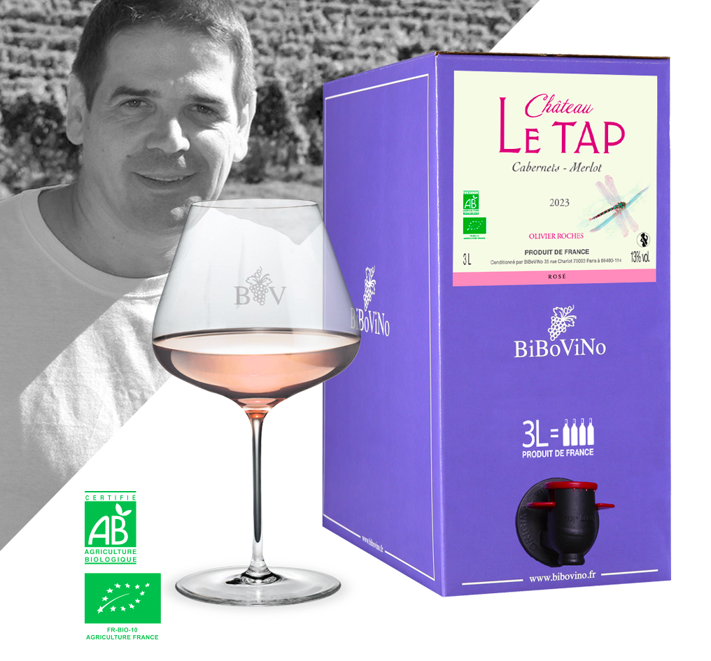 Chateau Le Tap Rosé, Bergerac rosé (Bio), Olivier Roches, Sélection Bruno Quenioux pour BiBoViNo