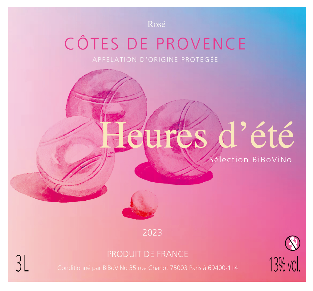 Rosé « Heures d’été », sélection BiBoViNo