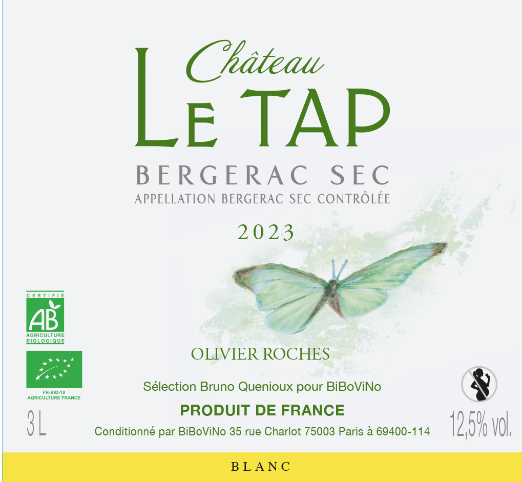 Chateau Le Tap blanc, Bergerac sec (Bio), Olivier Roches