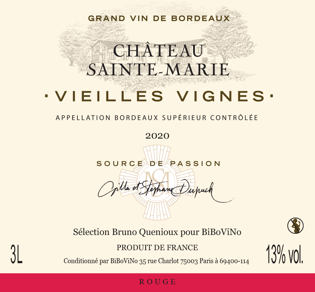 Bordeaux Supérieur, Vieilles Vignes, Château Sainte-Marie