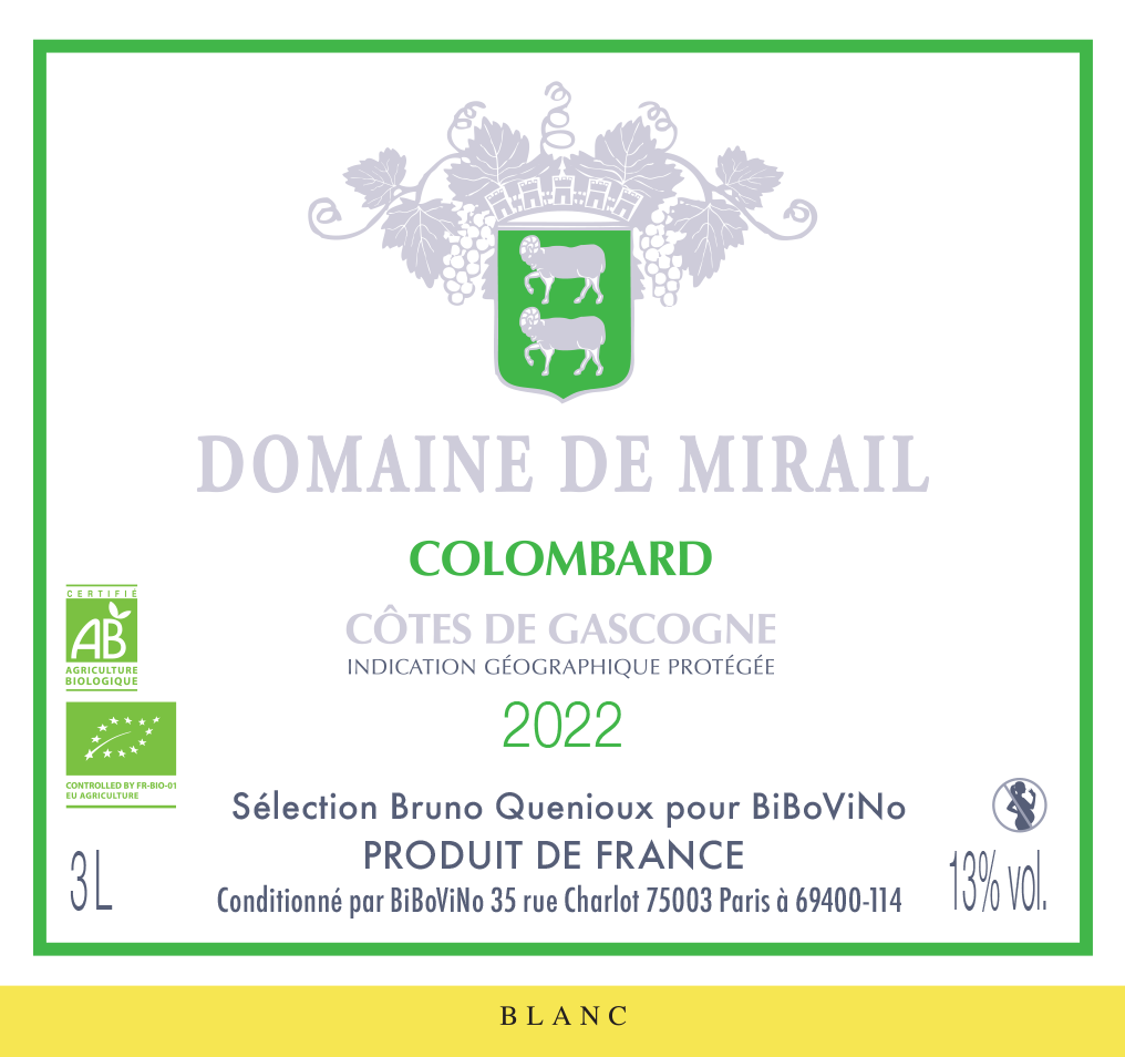 Colombard, Domaine de Mirail (Bio)